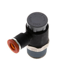 L-stuk Regelventiel 6 mm - R3/8'' Regeling-in Messing/Nylon Borgmoer