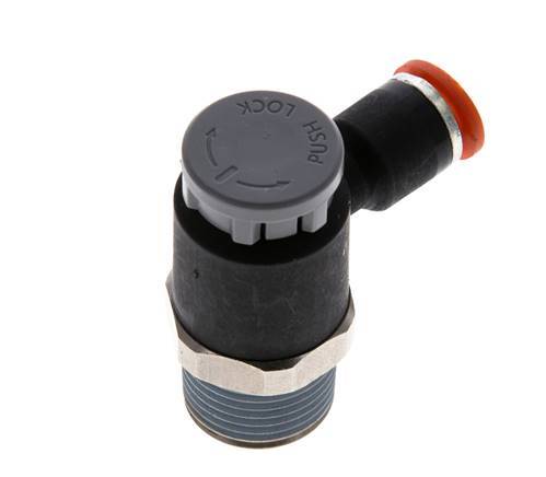 L-stuk Regelventiel 6 mm - R3/8'' Regeling-in Messing/Nylon Borgmoer