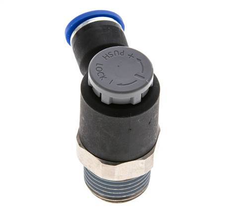 L-stuk Regelventiel 10 mm - R1/2'' Regeling-Uit Messing/Nylon Borgmoer