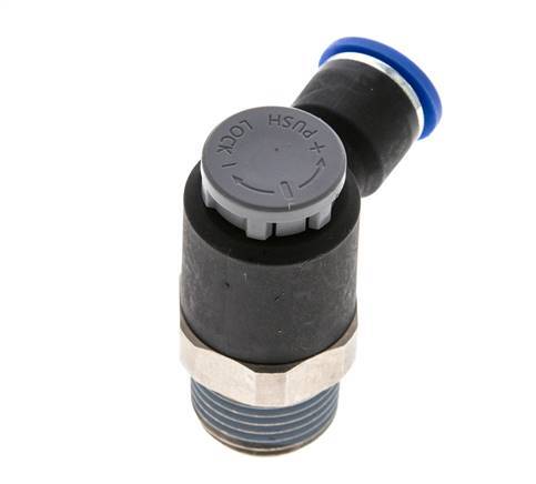 L-stuk Regelventiel 10 mm - R1/2'' Regeling-Uit Messing/Nylon Borgmoer