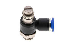 L-stuk Regelventiel 6 mm - G1/8'' Regeling-Uit Messing/Nylon