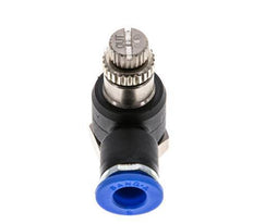 L-stuk Regelventiel 6 mm - G1/8'' Regeling-Uit Messing/Nylon