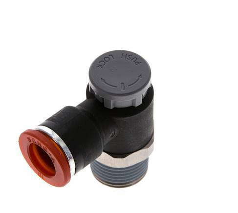 L-stuk Regelventiel 10 mm - R3/8'' Regeling-in Messing/Nylon Borgmoer