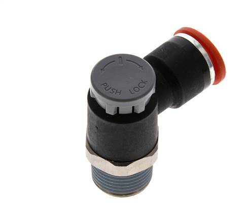 L-stuk Regelventiel 10 mm - R3/8'' Regeling-in Messing/Nylon Borgmoer