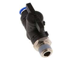 2-Way Straight Ball Valve 6 mm - R1/4'' Plastic/Brass