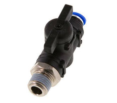 6 mm - R1/4'' Kunststof/Messing rechte 2-Weg Kogelkraan