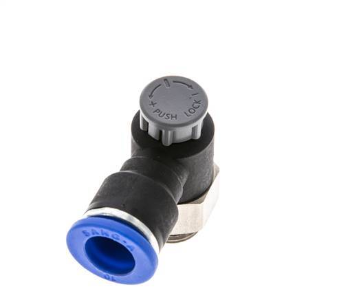 L-stuk Regelventiel 10 mm - G1/4'' Regeling-Uit Messing/Nylon Borgmoer