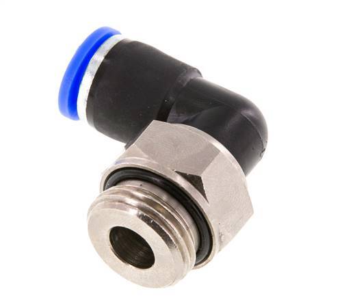 10mm & G1/2'' L-stuk Draaidoorvoer Insteek Buitendraad Vernikkeld Messing/PBT NBR