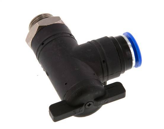 12 mm - G3/8'' Kunststof/Messing L-stuk 2-Weg Kogelkraan