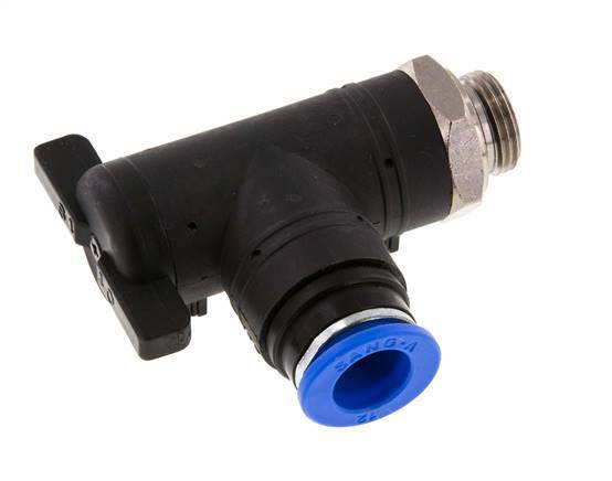 12 mm - G3/8'' Kunststof/Messing L-stuk 2-Weg Kogelkraan