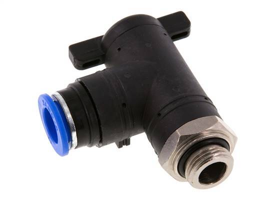 12 mm - G3/8'' Kunststof/Messing L-stuk 2-Weg Kogelkraan
