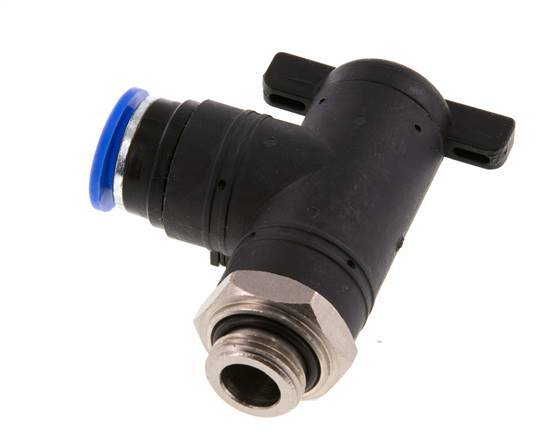 12 mm - G3/8'' Kunststof/Messing L-stuk 2-Weg Kogelkraan