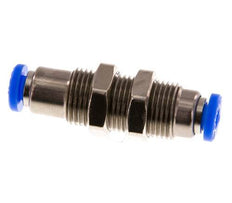 4mm Zelfsluitende Insteekkoppeling Vernikkeld Messing/PBT Schotdoorvoer 0-10 bar