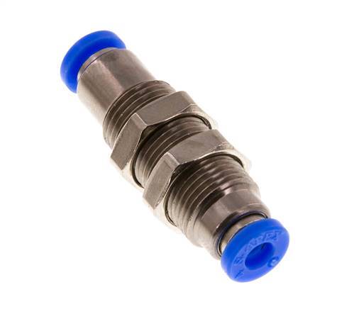4mm Zelfsluitende Insteekkoppeling Vernikkeld Messing/PBT Schotdoorvoer 0-10 bar