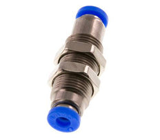 4mm Zelfsluitende Insteekkoppeling Vernikkeld Messing/PBT Schotdoorvoer 0-10 bar