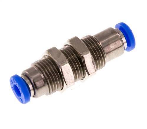 4mm Zelfsluitende Insteekkoppeling Vernikkeld Messing/PBT Schotdoorvoer 0-10 bar