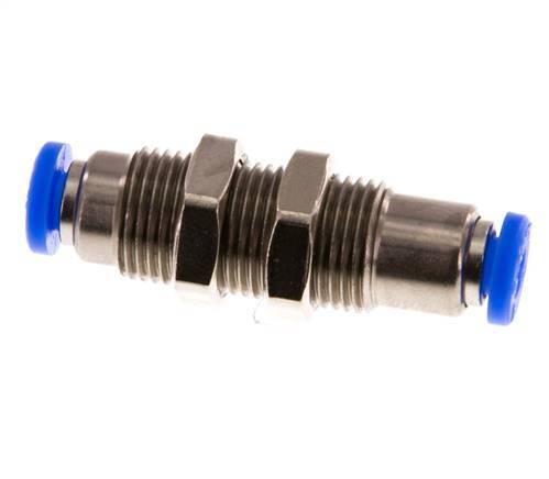 4mm Zelfsluitende Insteekkoppeling Vernikkeld Messing/PBT Schotdoorvoer 0-10 bar