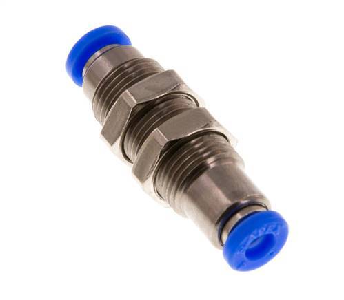 4mm Zelfsluitende Insteekkoppeling Vernikkeld Messing/PBT Schotdoorvoer 0-10 bar