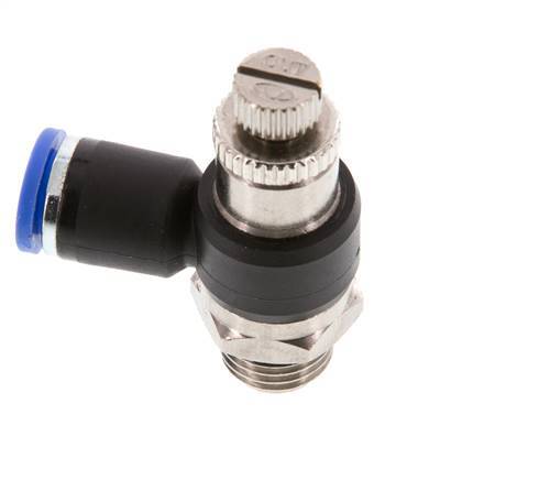 L-stuk Regelventiel 8 mm - G1/4'' Regeling-Uit Messing/Nylon
