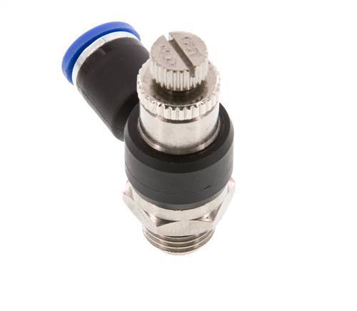 L-stuk Regelventiel 8 mm - G1/4'' Regeling-Uit Messing/Nylon