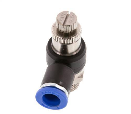 L-stuk Regelventiel 8 mm - G1/4'' Regeling-Uit Messing/Nylon