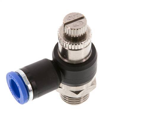 L-stuk Regelventiel 8 mm - G1/4'' Regeling-Uit Messing/Nylon