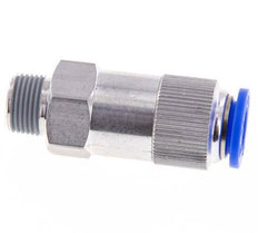 Push-In Check Valve 12mm & R3/8'' Male Aluminum 0.2-10bar (3-145psi) Hose-Thread