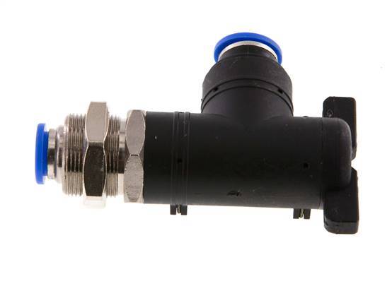 10 mm Kunststof/Messing L-stuk 2-Weg Kogelkraan Schotdoorvoer