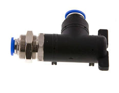 2-Way Elbow Ball Valve 10 mm Plastic/Brass Bulkhead