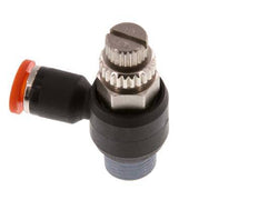 L-stuk Regelventiel 4 mm - R1/8'' Regeling-in Messing/Nylon