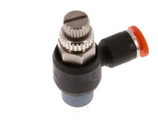 L-stuk Regelventiel 4 mm - R1/8'' Regeling-in Messing/Nylon