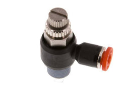 L-stuk Regelventiel 4 mm - R1/8'' Regeling-in Messing/Nylon