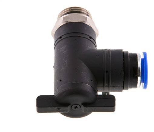 12 mm - G1/2'' Kunststof/Messing L-stuk 2-Weg Kogelkraan