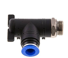 12 mm - G1/2'' Kunststof/Messing L-stuk 2-Weg Kogelkraan