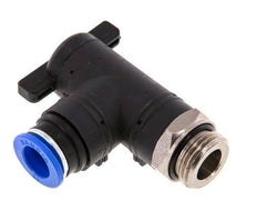 12 mm - G1/2'' Kunststof/Messing L-stuk 2-Weg Kogelkraan