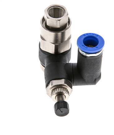 Draaibaar Regelventiel 8 mm - G1/4''-G1/8'' Regeling-Uit Messing/Nylon Indirect Gestuurde Terugslagklep