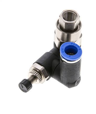 Draaibaar Regelventiel 8 mm - G1/4''-G1/8'' Regeling-Uit Messing/Nylon Indirect Gestuurde Terugslagklep