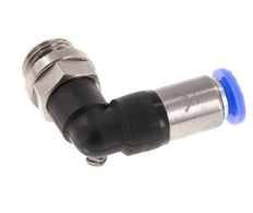 Push-In Fitting 6mm & G1/4'' Male Auto Shut-Off Elbow Brass/PBT 0-10bar (0-145psi)