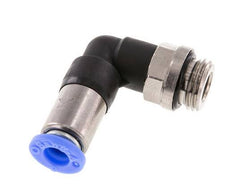Push-In Fitting 6mm & G1/4'' Male Auto Shut-Off Elbow Brass/PBT 0-10bar (0-145psi)