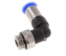Push-In Fitting 6mm & G1/4'' Male Auto Shut-Off Elbow Brass/PBT 0-10bar (0-145psi)