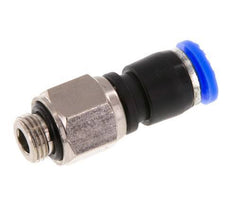 6mm & G1/8'' Draaidoorvoer Insteek Buitendraad Vernikkeld Messing/PBT NBR