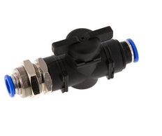 10 mm Kunststof/Messing rechte 2-Weg Kogelkraan Schotdoorvoer