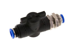 10 mm Kunststof/Messing rechte 2-Weg Kogelkraan Schotdoorvoer