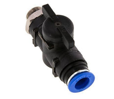 12 mm - G3/8'' Kunststof/Messing rechte 2-Weg Kogelkraan