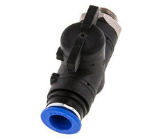 12 mm - G3/8'' Kunststof/Messing rechte 2-Weg Kogelkraan