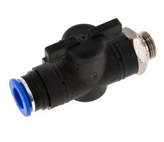 12 mm - G3/8'' Kunststof/Messing rechte 2-Weg Kogelkraan