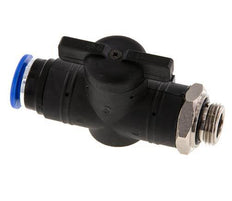 12 mm - G3/8'' Kunststof/Messing rechte 2-Weg Kogelkraan