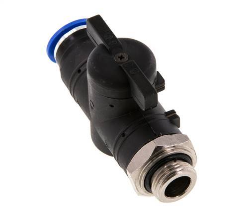 12 mm - G3/8'' Kunststof/Messing rechte 2-Weg Kogelkraan
