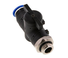 12 mm - G3/8'' Kunststof/Messing rechte 2-Weg Kogelkraan