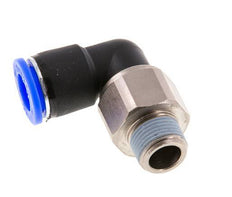 12mm & R3/8'' L-stuk Draaidoorvoer Insteek Buitendraad Vernikkeld Messing/PBT NBR